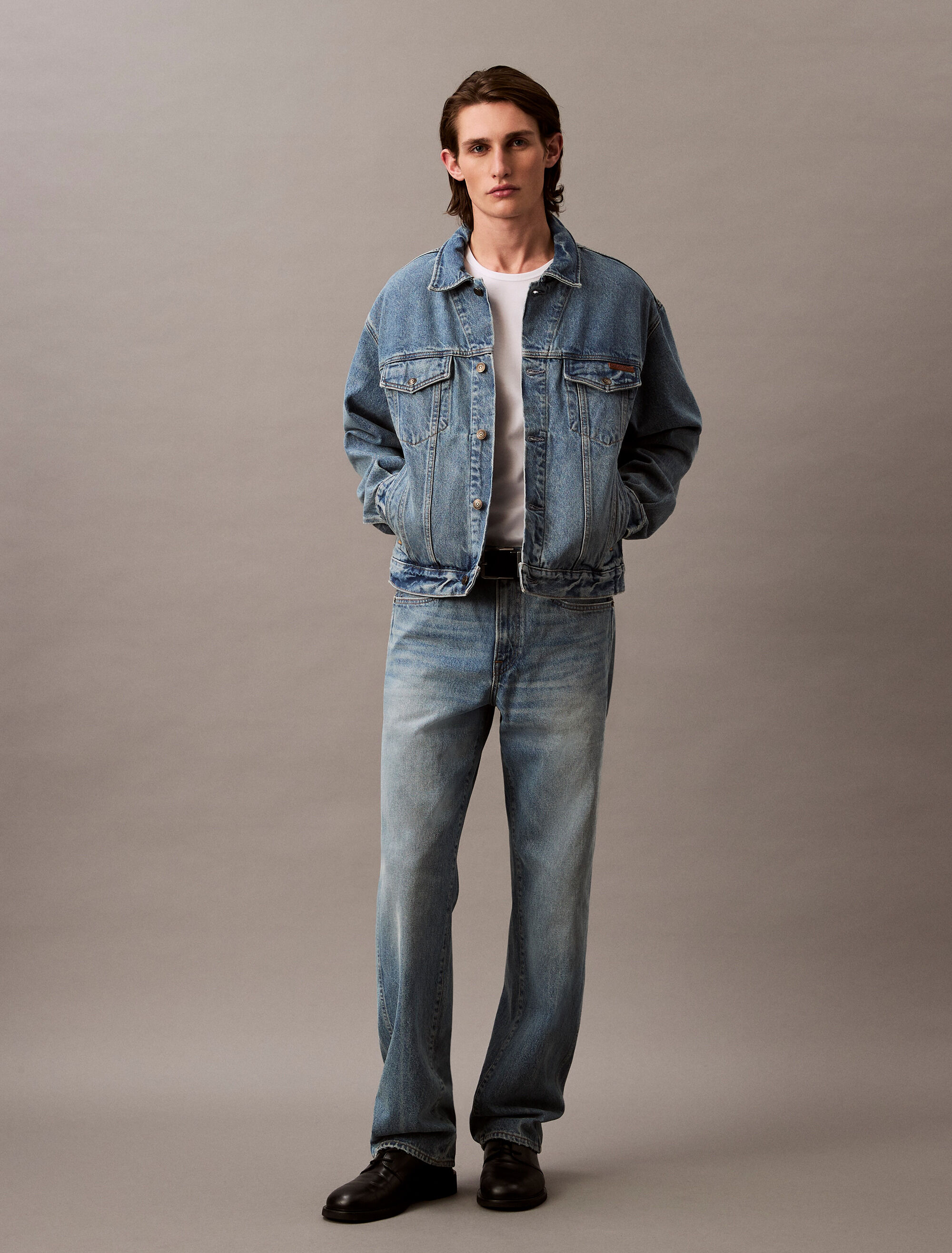 【CK JEAN】DENIM ZIPPER JACKET J224382 Calvin Klein Jeans DENIM ZIP JACKET Jean G M Navy J224382 DF