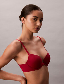 Perfectly Fit Push Up Plunge Bra, Red Stamp, hi-res