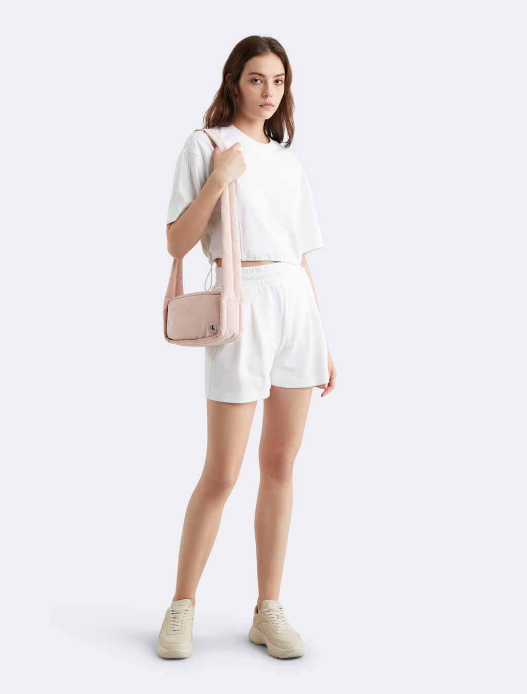 Cooling Relaxed Sweatshorts, BRIGHT WHITE, hi-res