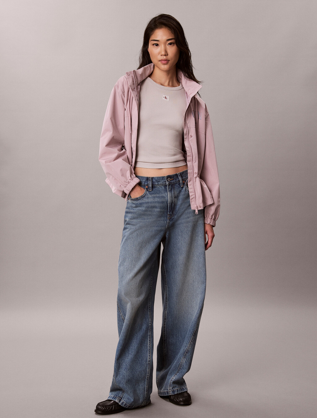 技術材質防風外套, Mauve, hi-res