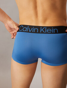 Bold Logo Low Rise Trunks 3 Pack, Delft/Silver Lake Blue/Black, hi-res