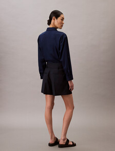 Herringbone Utility Belted Short, Dark Sapphire, hi-res