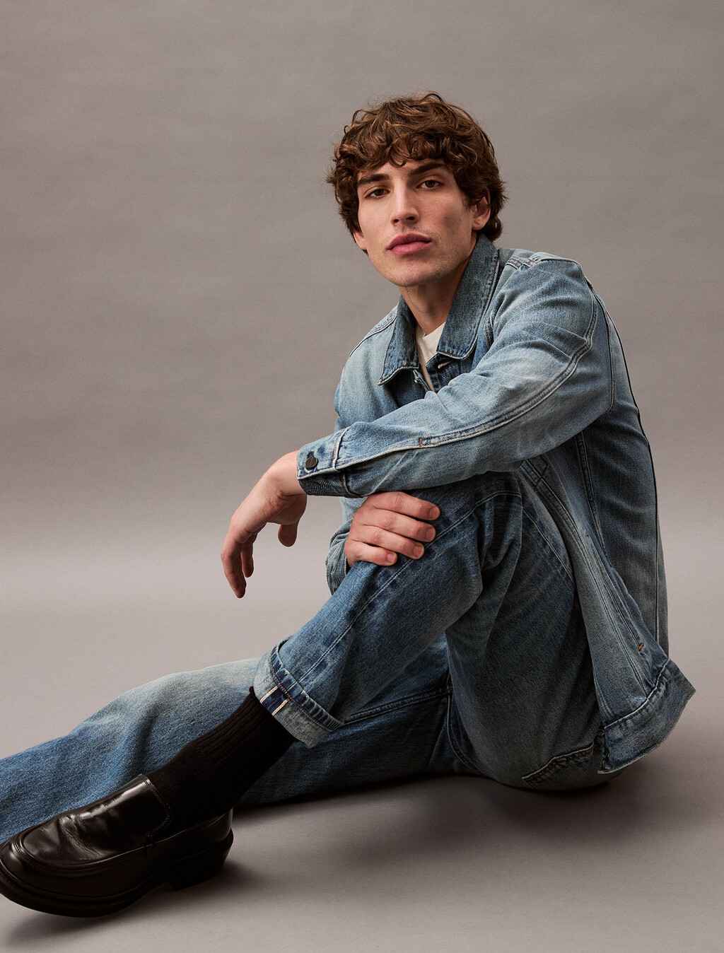Selvedge Modern Loose Fit Jeans, ALLOY INDIGO, hi-res
