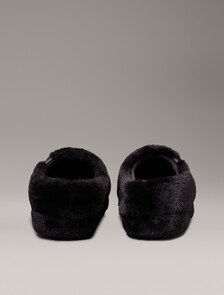 合成毛皮拖鞋, Triple Black, hi-res