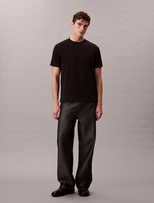 Tonal Monogram Crewneck Tee, Black, hi-res