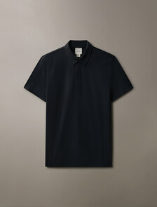 雙絲光棉短袖 Polo 衫, Vulcan, hi-res