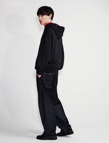 Lux Terry Hoodie, Black, hi-res