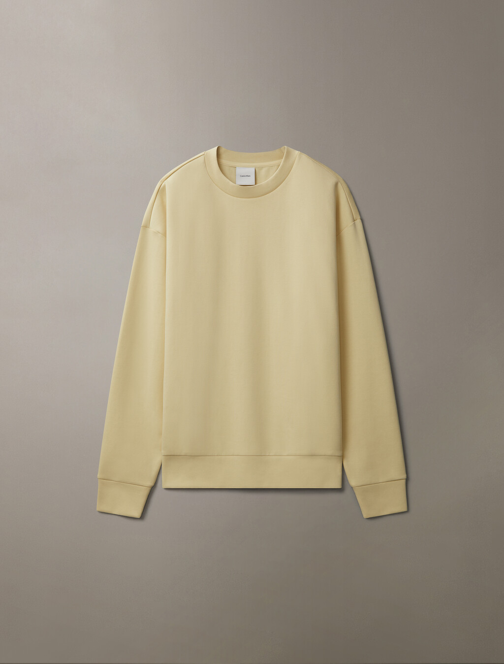 Combed Lightweight Interlock Cotton Sweatshirt, Reed Yellow, hi-res