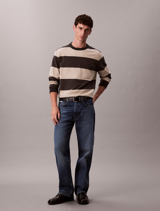 Cotton Stripe Relaxed T-Shirt