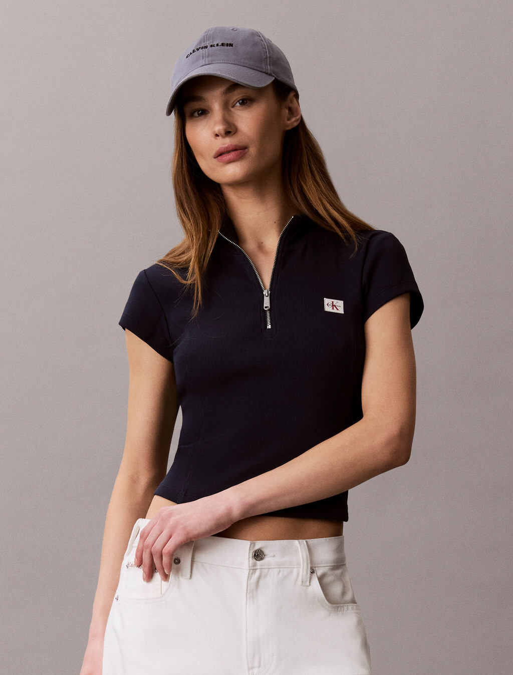 Monologo Patch Rib Zip Top, Dark Sapphire, hi-res