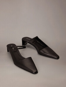 後踝帶低跟鞋, Black, hi-res