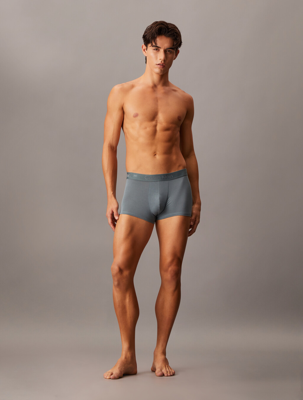 Silk Knit Low Rise Trunks, Blue Performance, hi-res