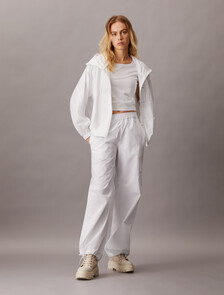 Summer Cotton Straight Utility Pants, Bright White, hi-res