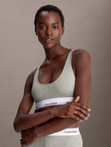Icon Cotton Bralette, Grey Heather, hi-res