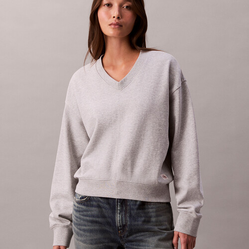 寬版棉質毛圈料運動衫 History Grey Heather