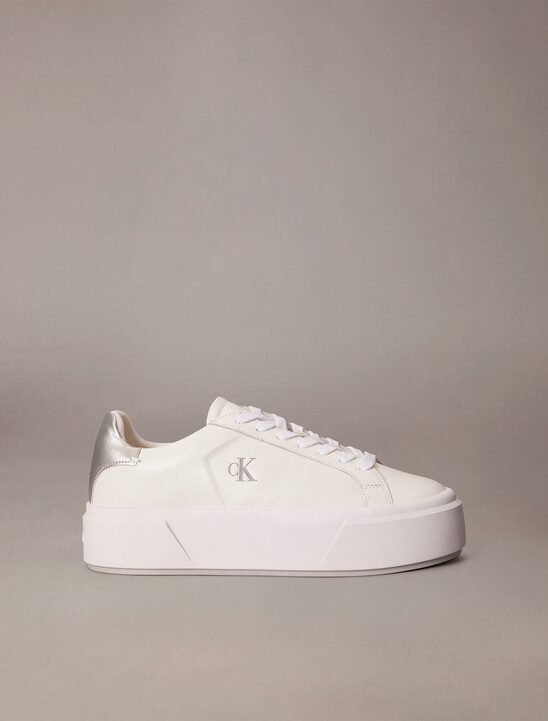 Sienna - Leather Logo Platform Trainers