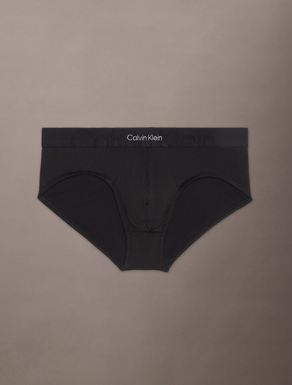 Embossed Icon Microfiber Hipster Briefs, Black, hi-res