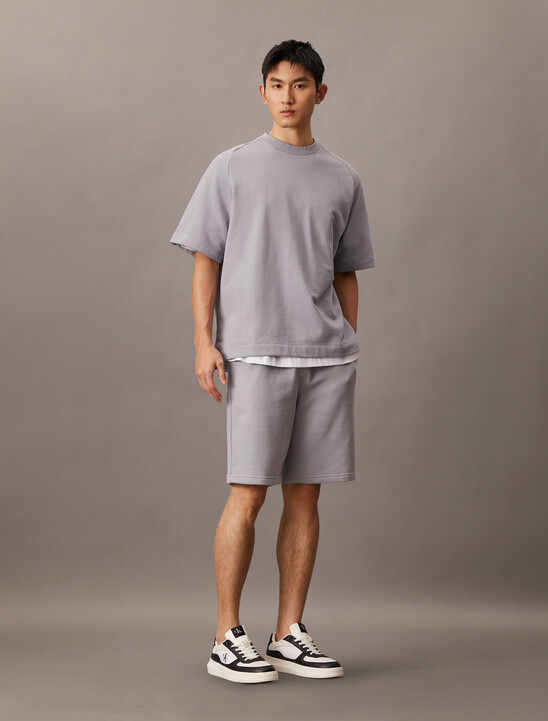 高級毛圈布圓領 T 恤