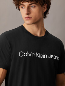 經典標誌短袖 T 裇, Ck Black, hi-res