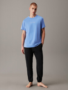 100% Cotton Crewneck Sleep T-Shirt, Glacier, hi-res