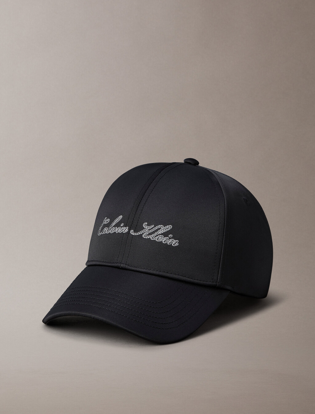 Graphic Script Embroidery Outline Baseball Cap, Black, hi-res