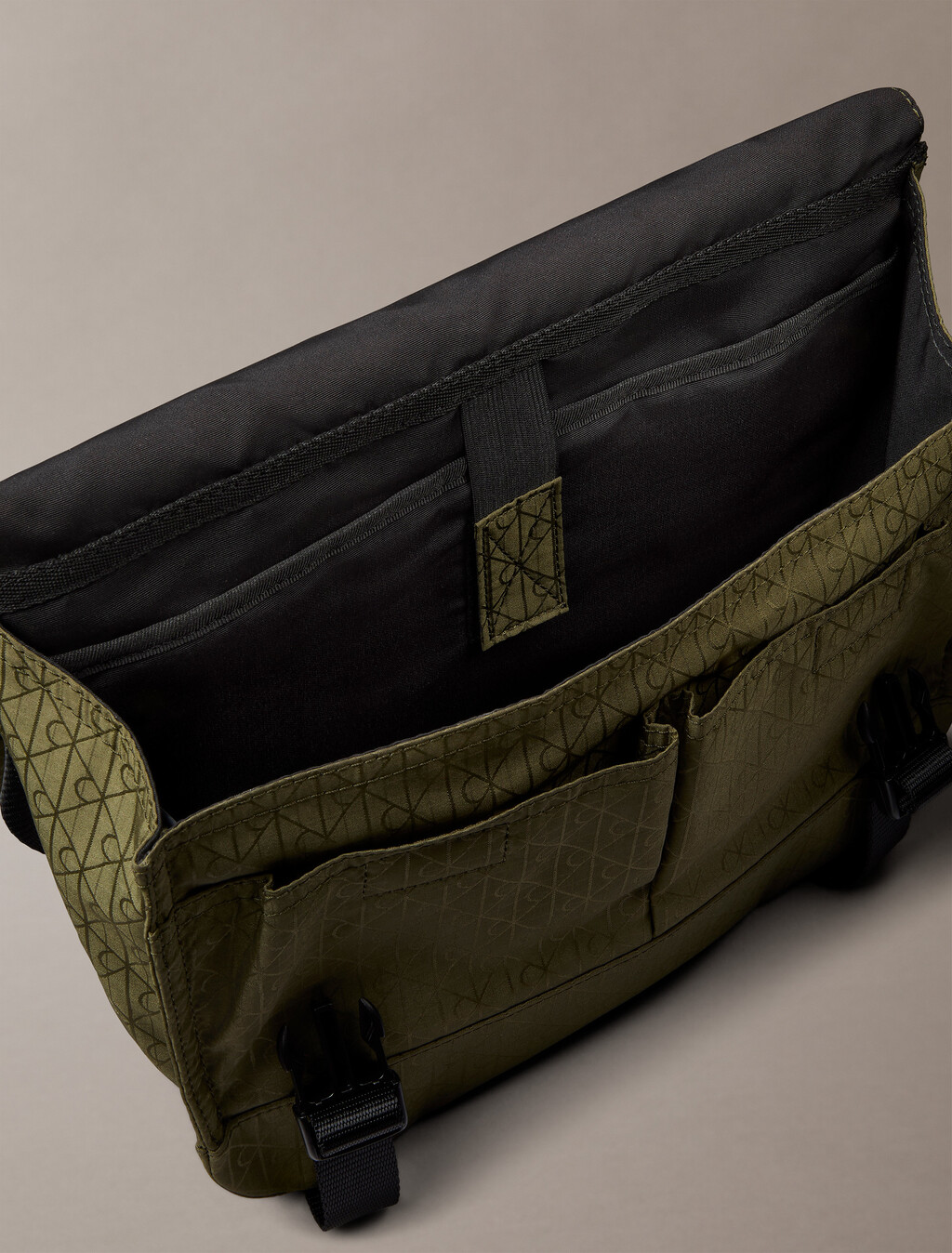 Utility Emblem Messenger Bag, Olive Night, hi-res