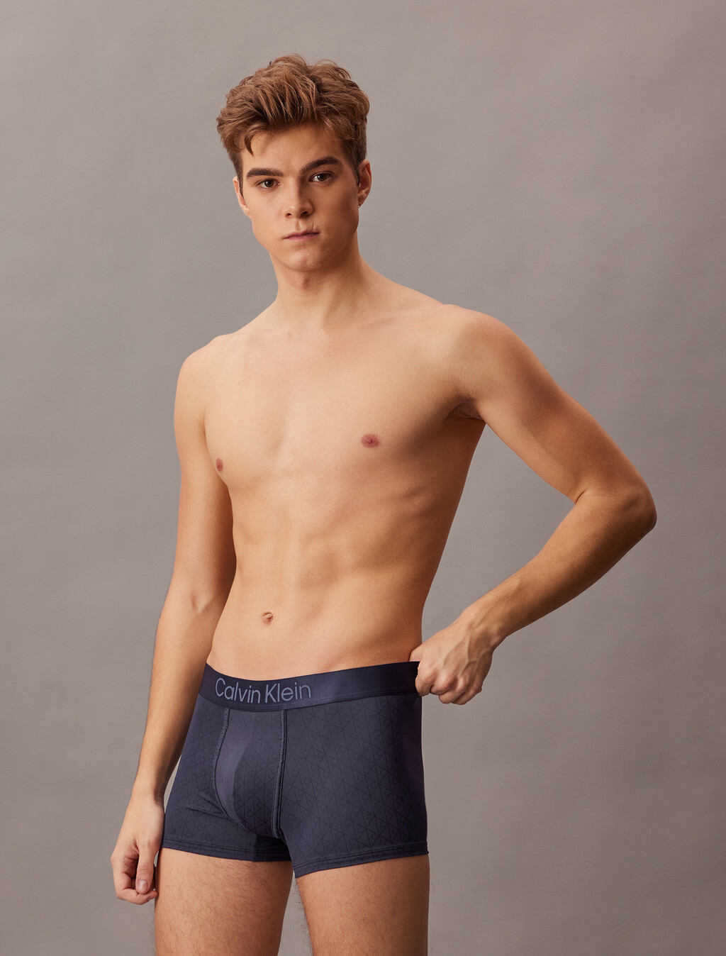 Low Rise Trunks - Micro Stretch Logo, TEENIE DELUSTER EMBLEM_RICH PURPLE, hi-res