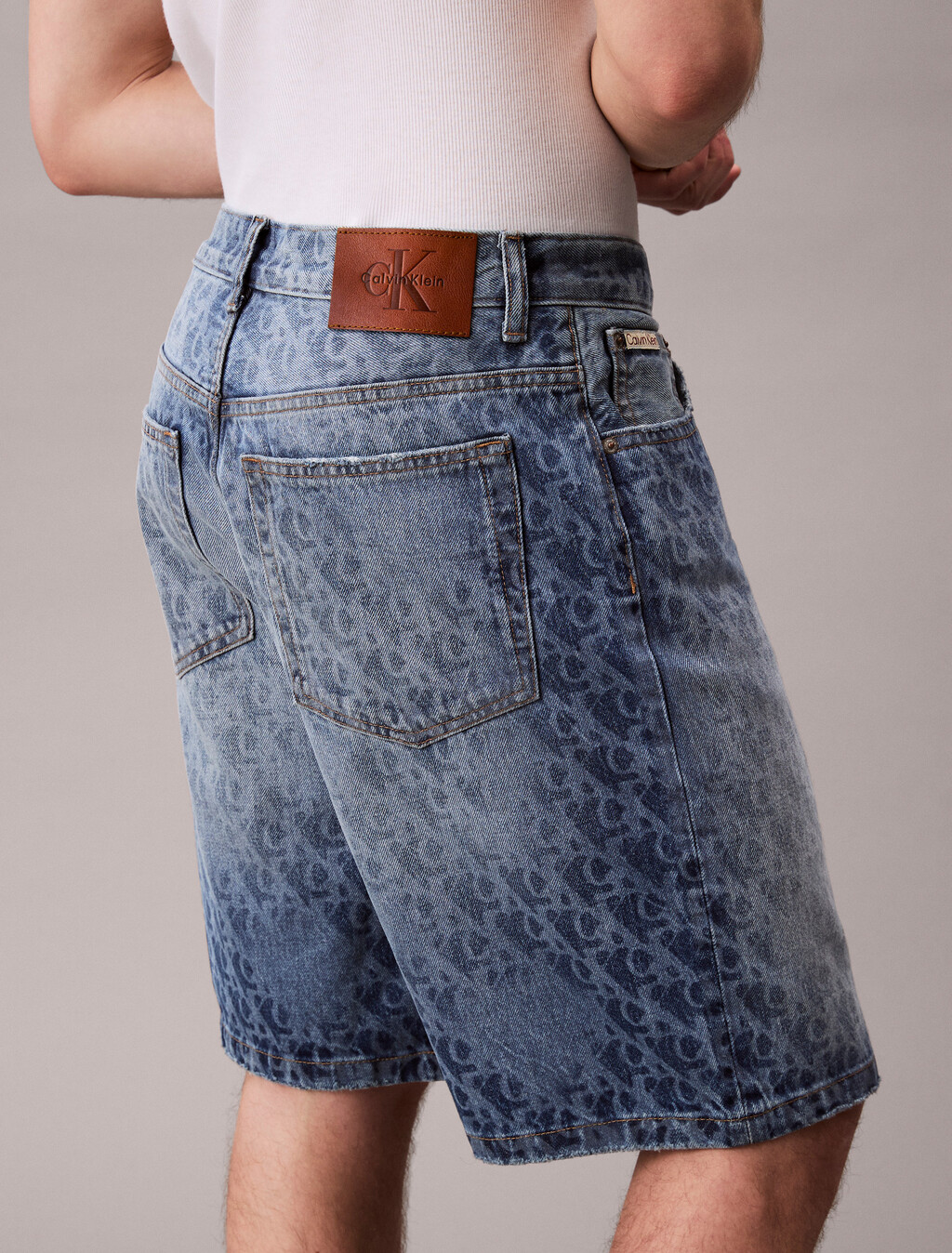 Monogram Logo 90's Shorts, CK CELTIC SEA AOP, hi-res