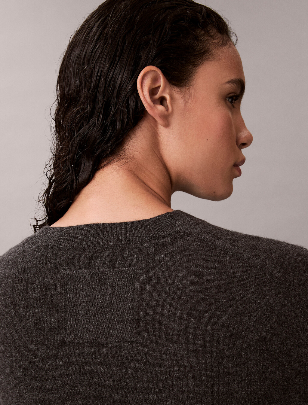 羊絨寬鬆毛衣, B65 Charcoal Grey Heather, hi-res