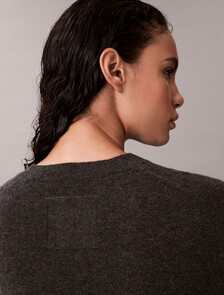 羊絨寬鬆毛衣, B65 Charcoal Grey Heather, hi-res