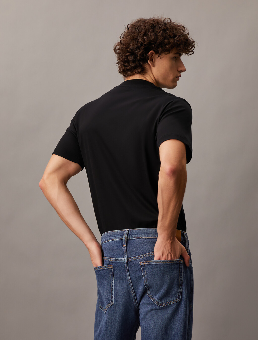 Premium Cotton Small Logo Tee, Ck Black, hi-res