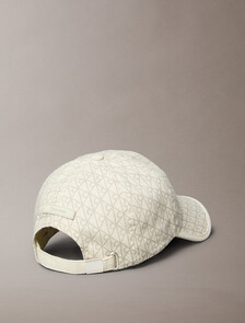 CK Emblem Print Cap, LILY WHITE AOP, hi-res