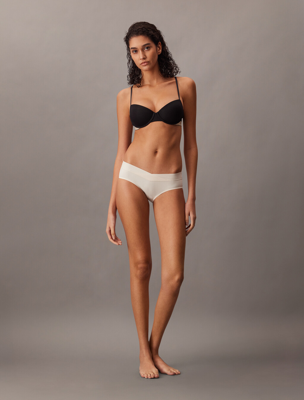 Lift Demi Bra - Heritage Cotton, Black, hi-res