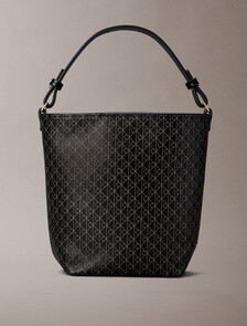 CK Emblem 水桶包, BLACK AOP, hi-res