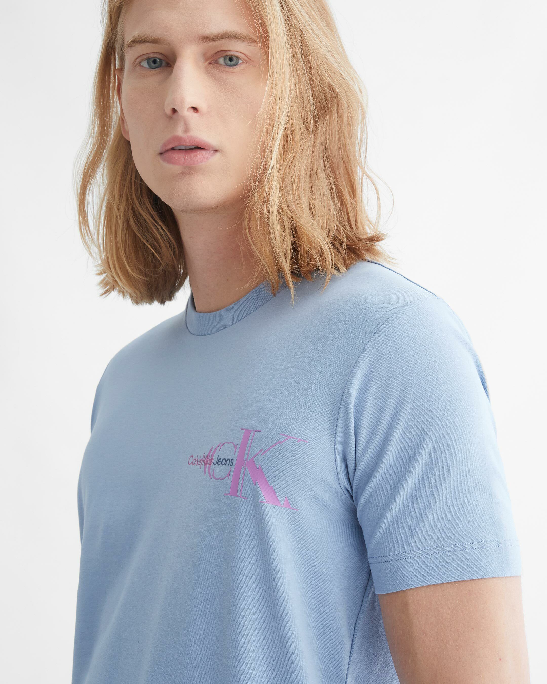 Pima Cotton Stretch Logo Tee blue Calvin Klein Taiwan