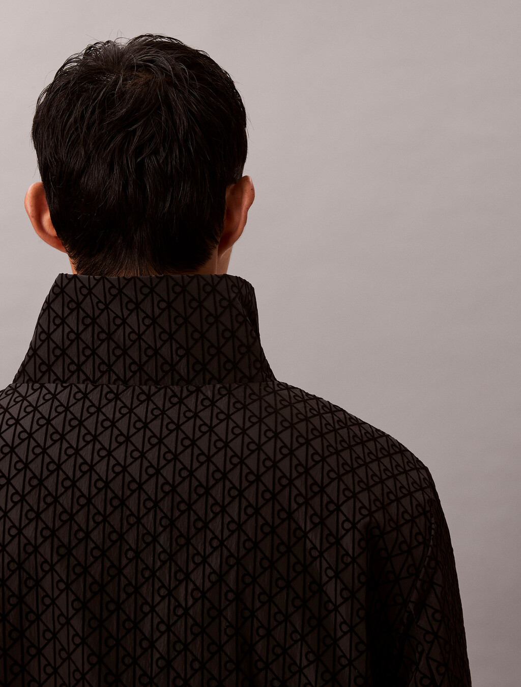 Emblem Reversible Nylon Jacket, Black, hi-res