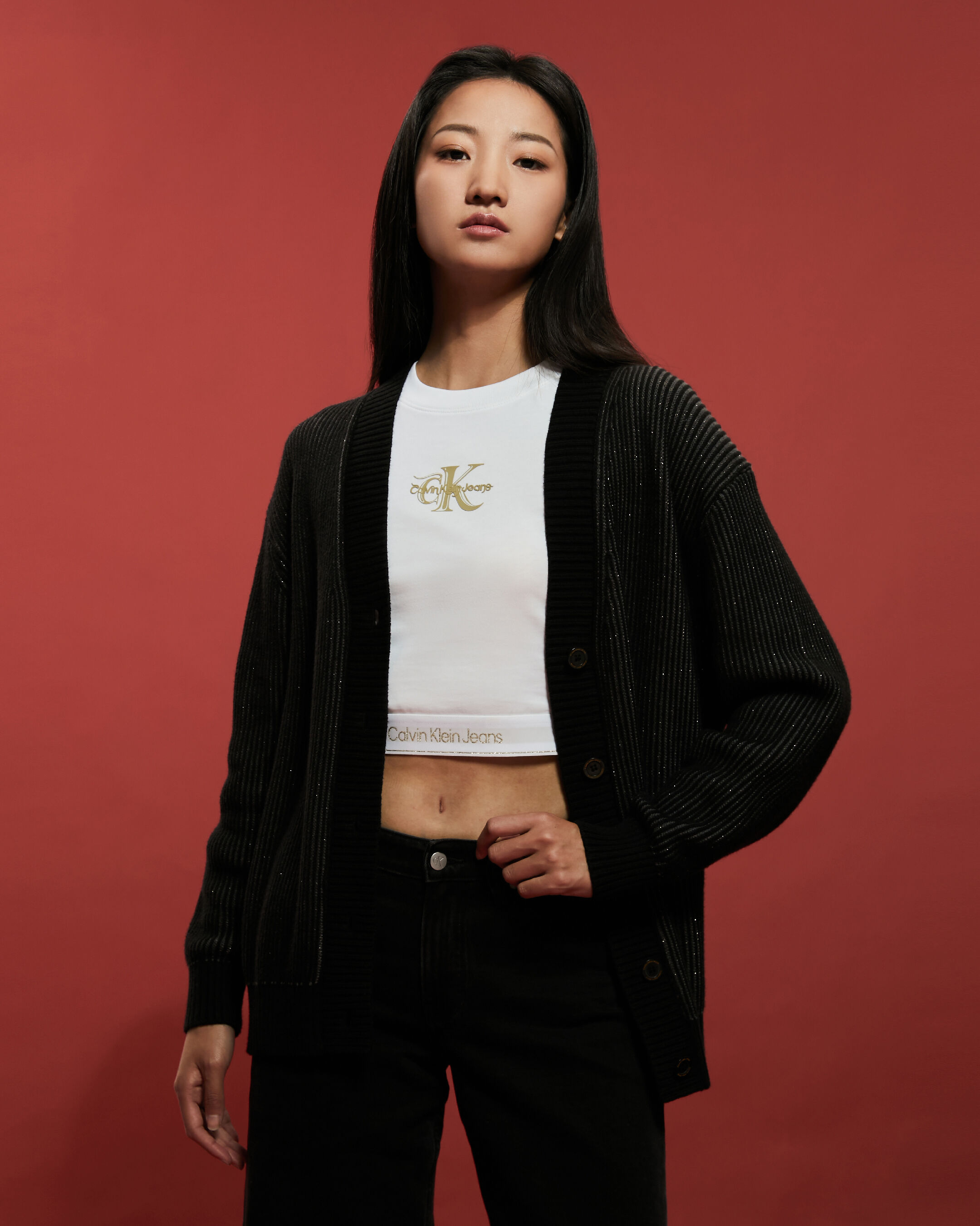 Calvin klein deals jeans cardigan