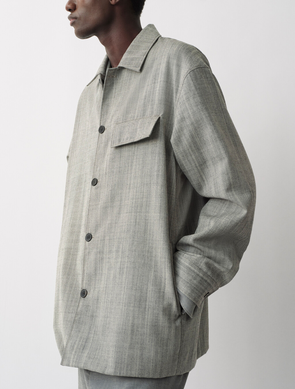 Kostas Shirt Jacket, GREY, hi-res