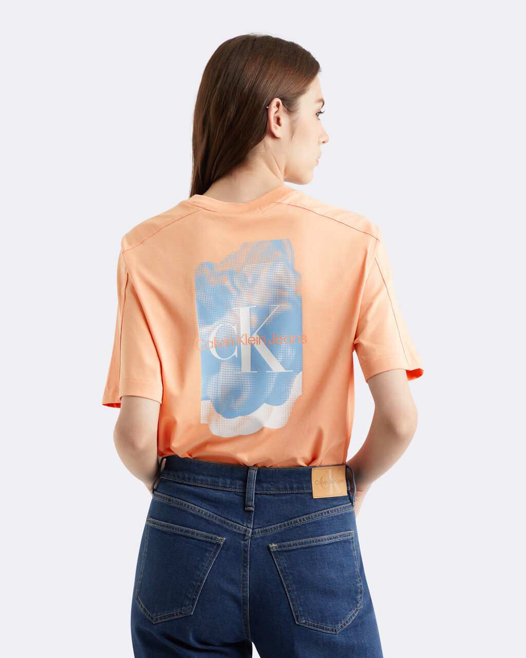 Cooling Boyfriend Fit Graphic Tee orange Calvin Klein Taiwan