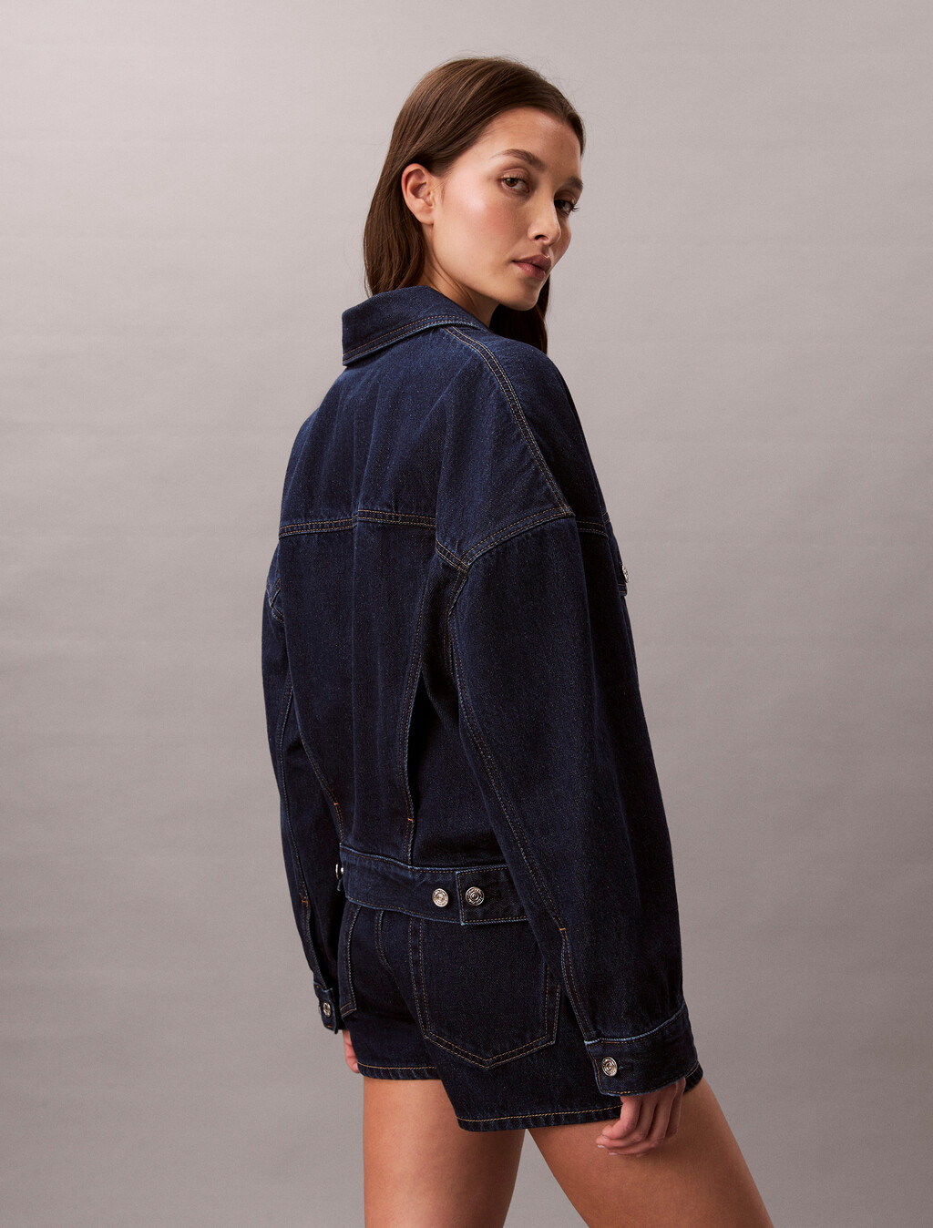 Relaxed Denim Jacket, TRUE INDIGO, hi-res