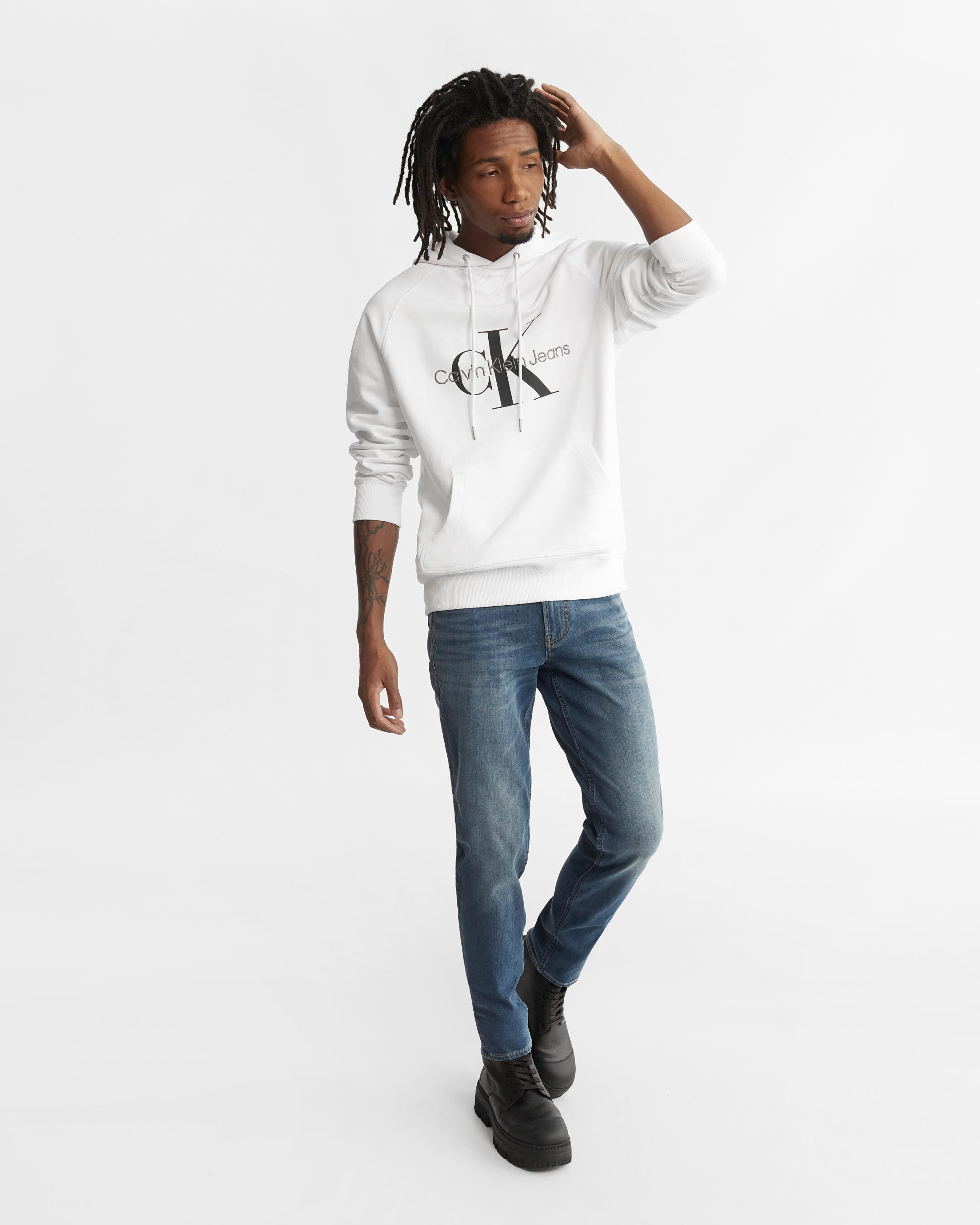 Calvin klein clearance monogram hoodie