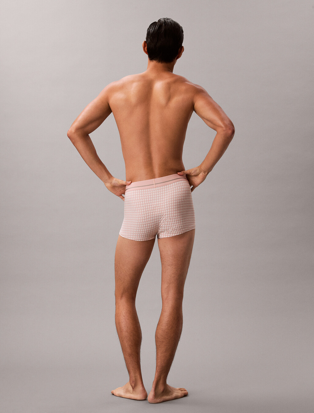 Icon Microfiber Stretch Metallic Low Rise Trunk, DECO SCALE WHITE SAND, hi-res