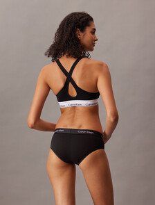 Icon Cotton 集中型低胸內衣, BLACK, hi-res