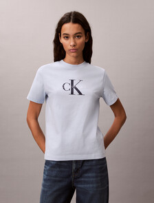 Monogram T-shirt, Breezy Blue, hi-res