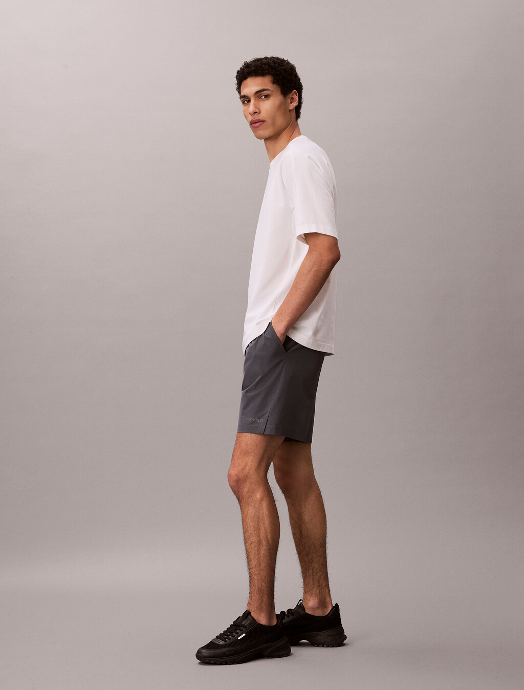 棉質混紡健身 T 恤, Classic White, hi-res