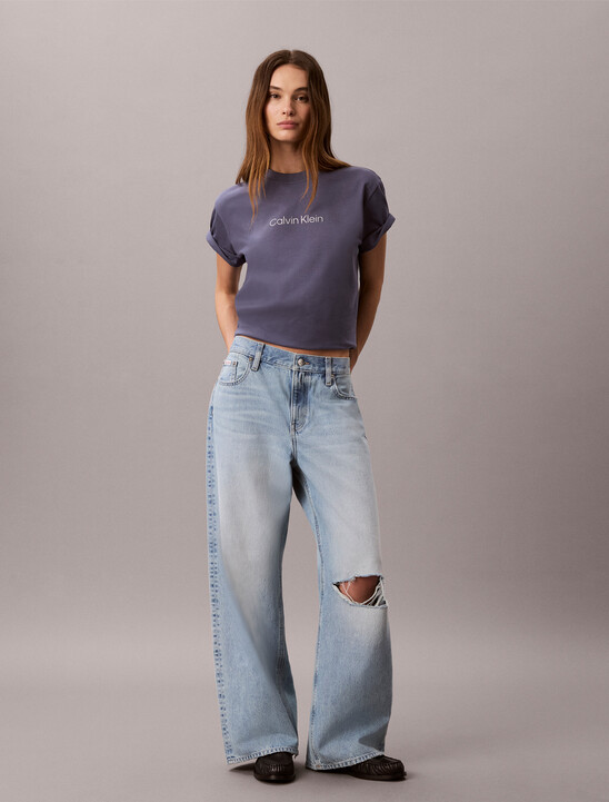 Boxy Metallic Logo T-Shirt