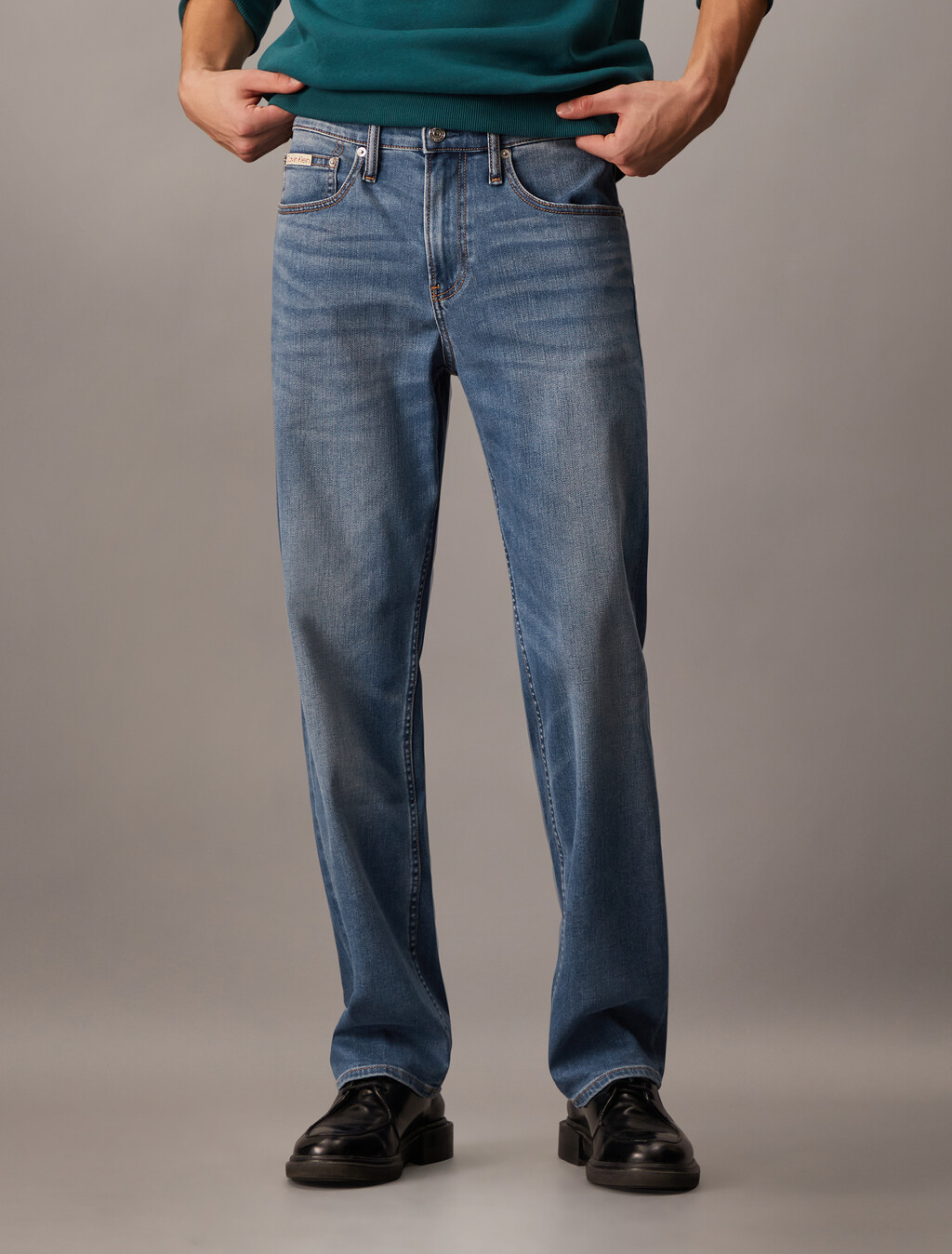 37.5 90 年代直筒牛仔褲, Denim Medium, hi-res