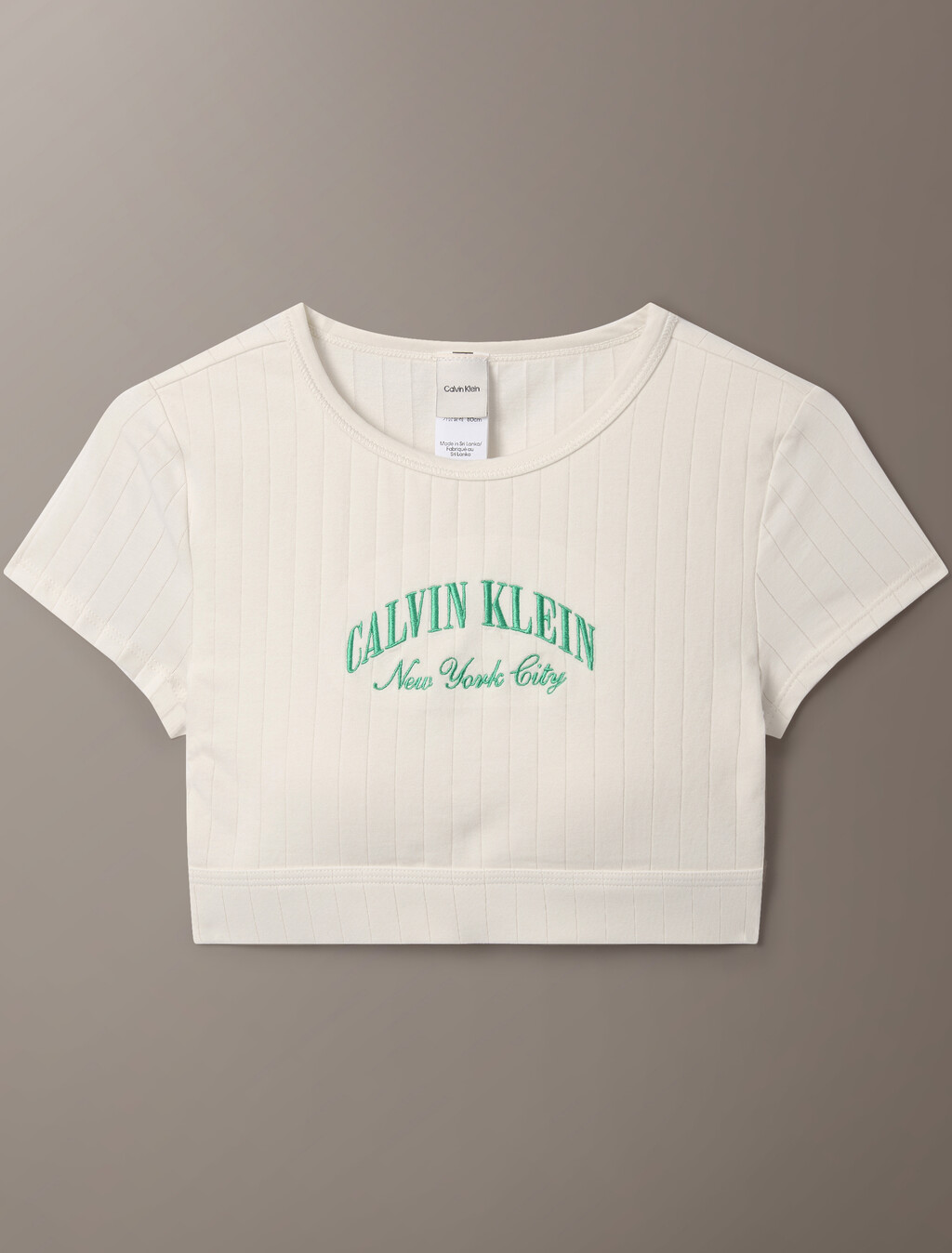 Heritage 經典棉質彈性 T 恤胸罩, Tofu, hi-res