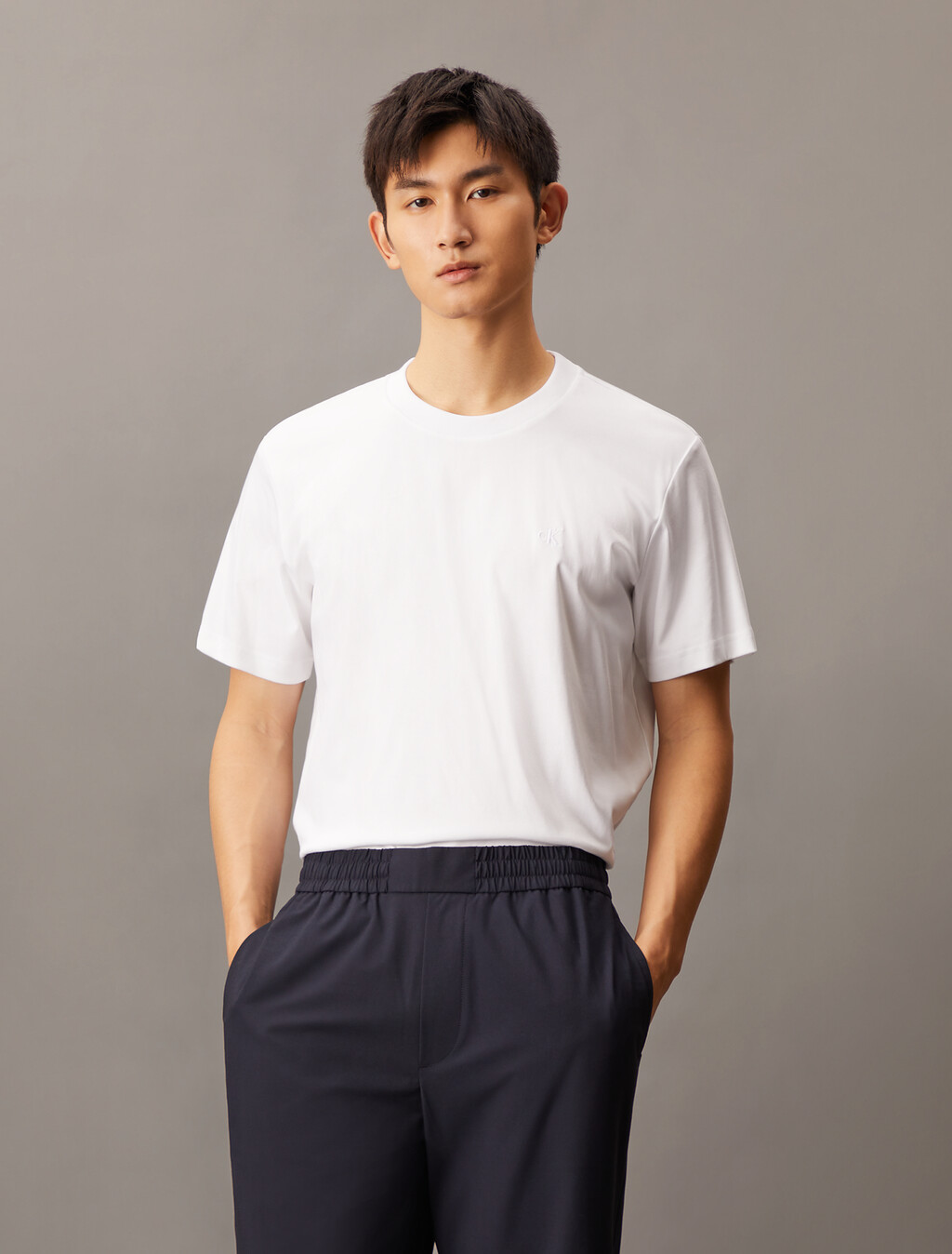 Smooth Cotton 防紫外線棉質 T 恤, Bright White, hi-res