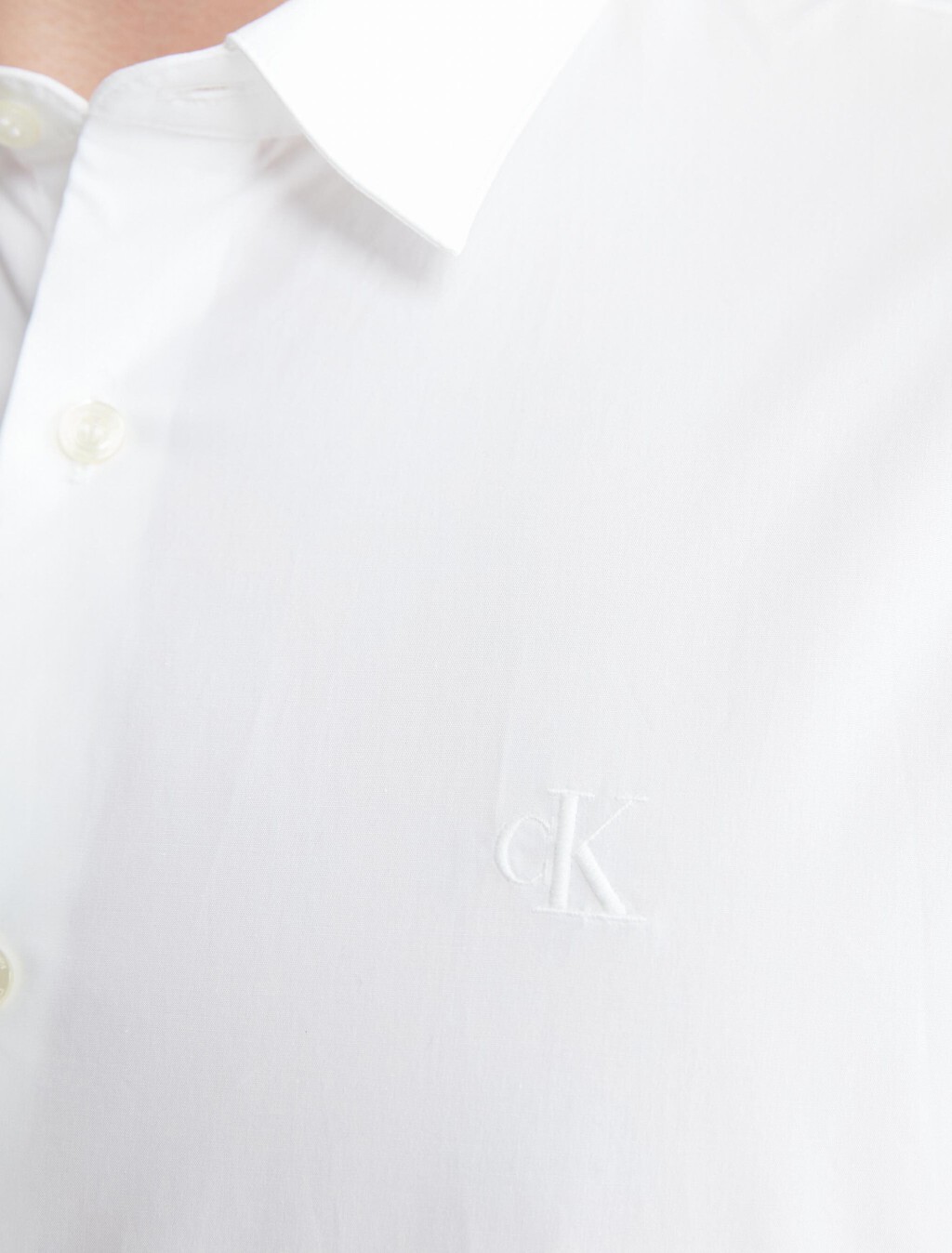 同色調 MONOGRAM 短袖襯衫, BRIGHT WHITE, hi-res